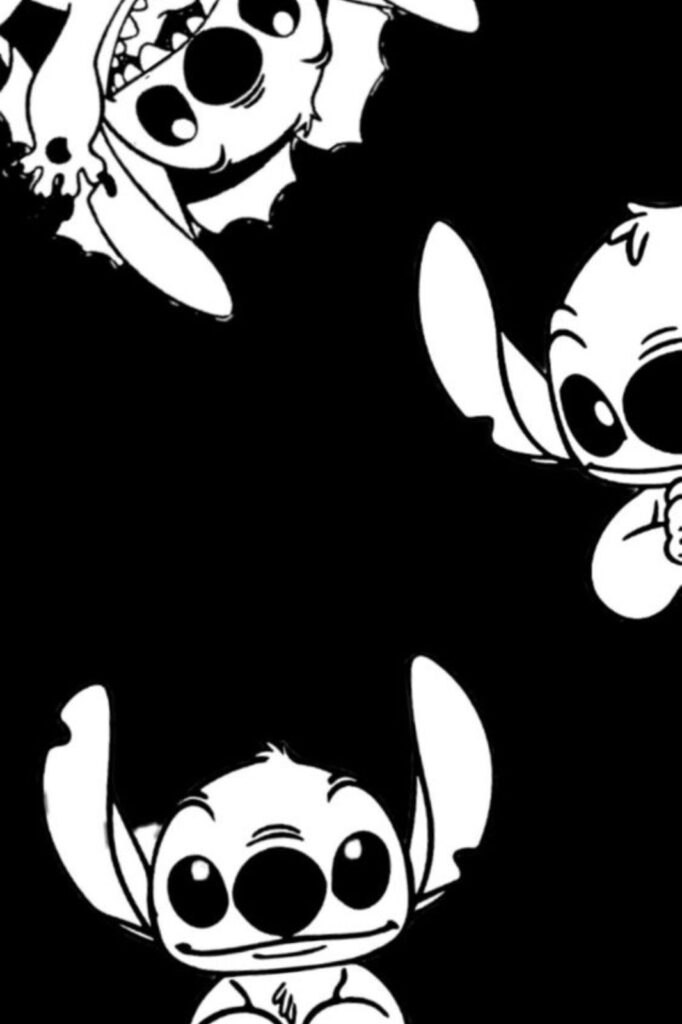 Black and White Stitch Wallpaper