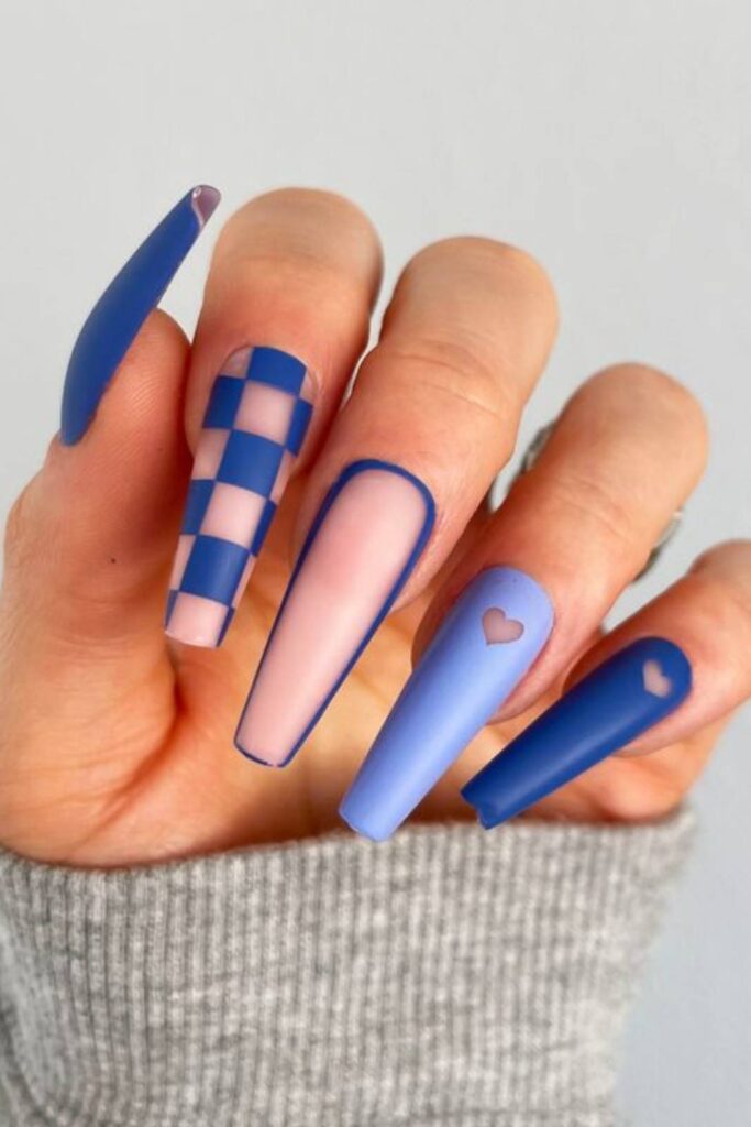 Simple Blue Nail Designs