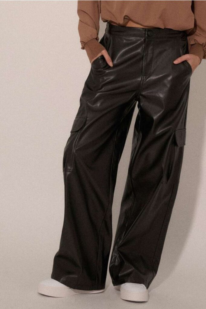 Leather Cargo Pants