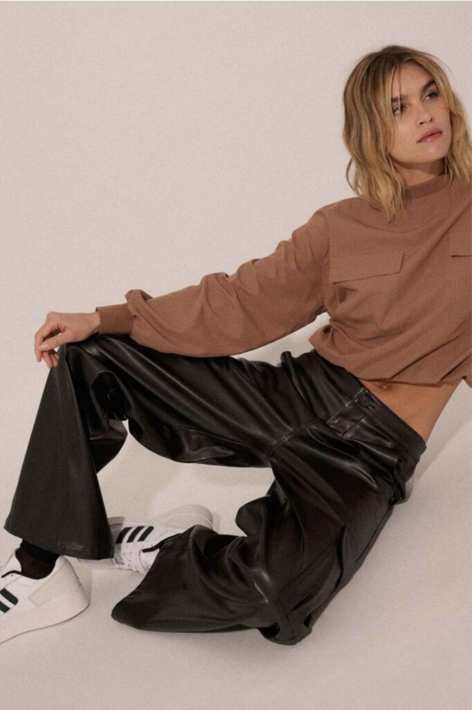 Rise of Leather Cargo Pants